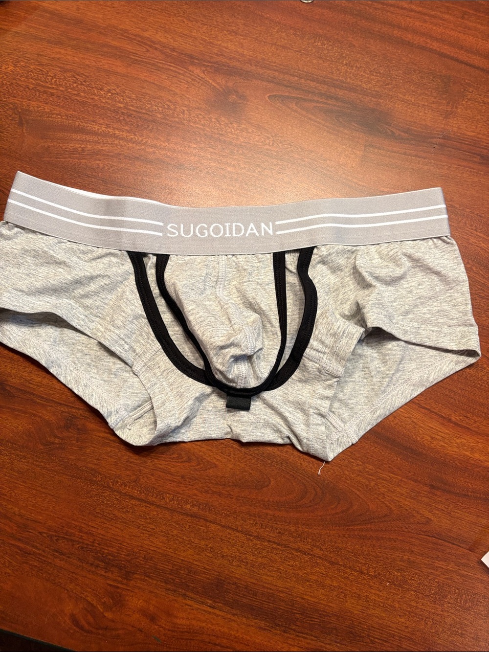 SUGOI Light Gray Briefs with Black Trim